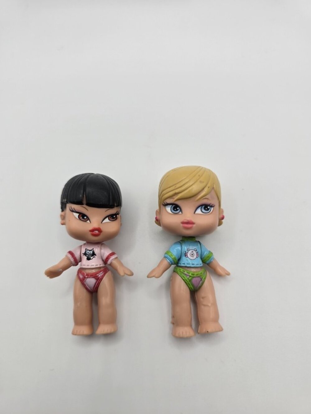 MGA Bratz Itsy Bitsy Mini Babyz Bobble Cloe And Jade  2.5" Dolls Flaws Read